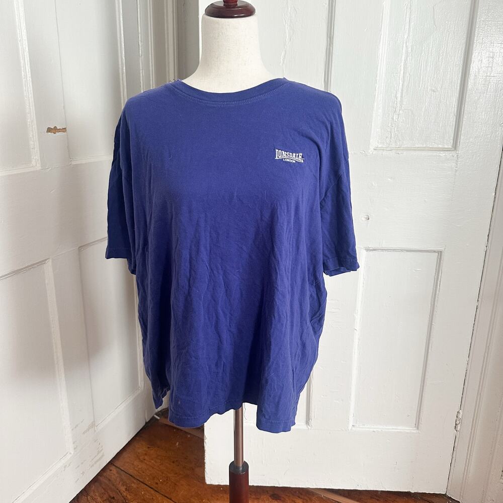 Vintage Y2K Lonsdale Embroidered T-Shirt Size XL